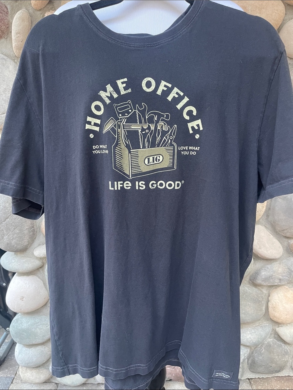 Life is Good HOME OFFICE Toolbox Crusher Tee Shirt XL